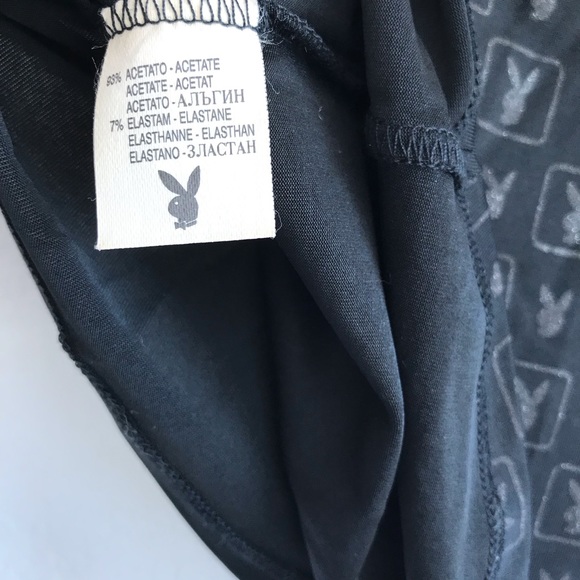 PLAYBOY Brand Made in Italy Collectible Stretchy Bunny Mesh Top - Picture 5 of 7